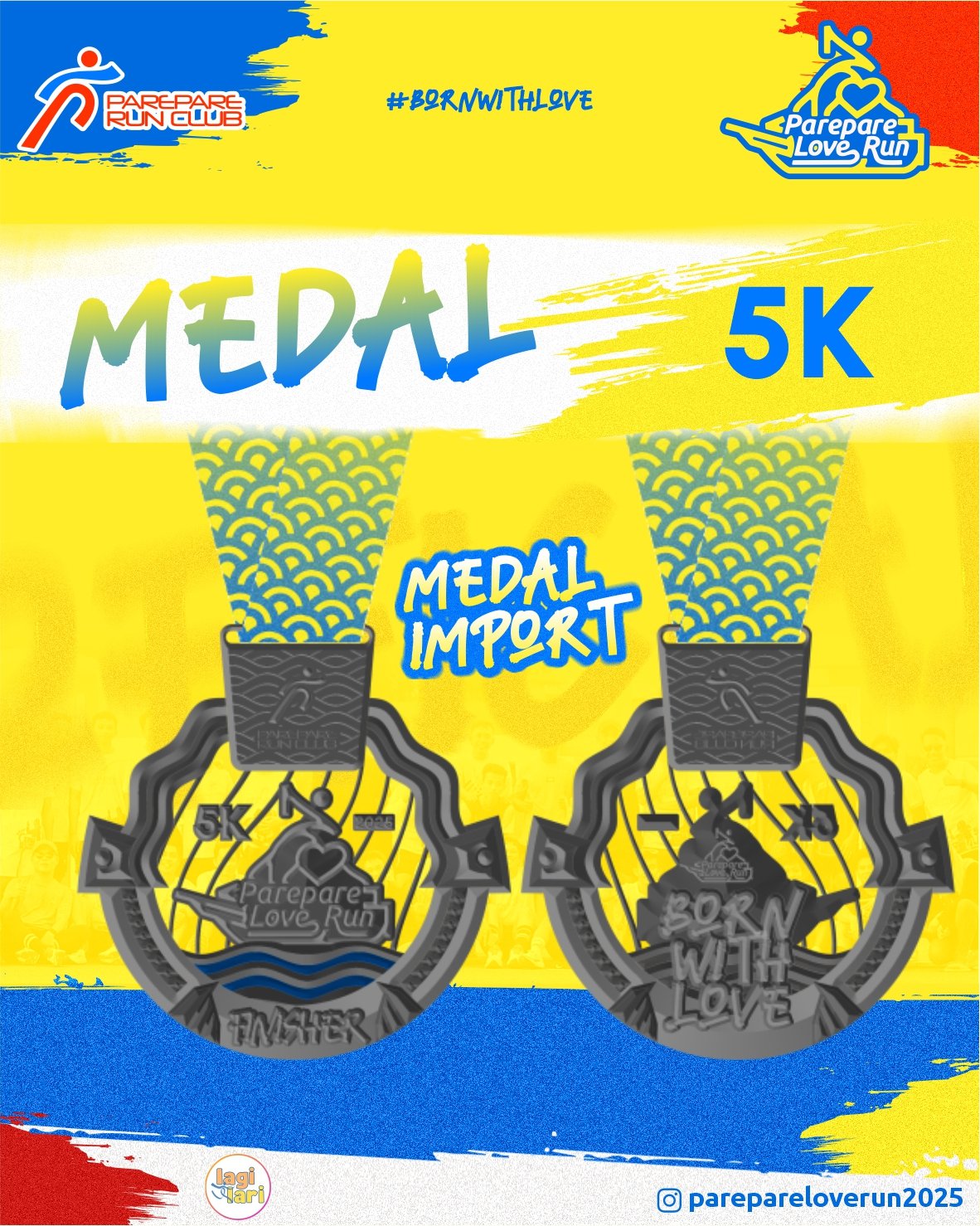 parepare love run medal 5K